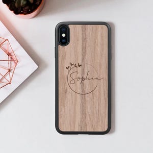 Personalized iPhone Case, Custom Phone Cover, Wood iPhone Case, Engraved Phone Case, Rustic Cover, Stylish Case, Personalized Tech Gift