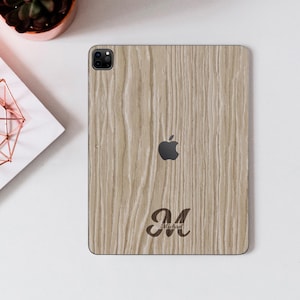 Custom Wood iPad Engraving Cover, Personalized Tablet Skin, Wooden iPad Case, Unique Office Tablet Cover, Available for iPad Pro, Air, Mini