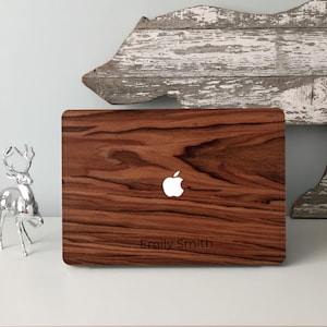 Real Wood MacBook Skin, MacBook Air Wood Decal, MacBook Pro Wood Case, Handcrafted Wood Case, Eco-Friendly Laptop, Gift for Him, Tech Gift