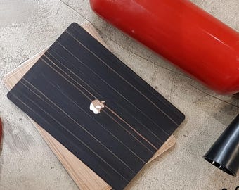 Funda de madera oscura para MacBook, funda de madera auténtica para MacBook Pro Air de 13, 14, 15 y 16 pulgadas, pegatina minimalista para portátil, regalo ecológico para hombre, regalo de Navidad.