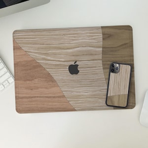 Wood MacBook Skin, Wooden Laptop Cover, MacBook Air Pro Case, Real Wood MacBook Decal, Minimalist Laptop Skin, Eco Friendly MacBook Cover