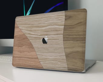 Echtholz MacBook Skin, umweltfreundliche Laptop-Hülle, Minimalistische Geräteverpackung für Air / Pro, Schutzhülle mit natürlicher Textur