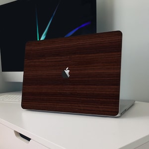 Wood Macbook Cover, Natural Wood Laptop Skin, Eco-Friendly MacBook Case, Rosewood Protector for MacBook, Sleek Wooden Macbook Air/Pro