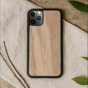 Echtholz Handyhülle, Holz iPhone Hülle Schutz, Naturholz + Silikonhülle iPhone 15 14 13 12 11 X mini pro max plus, Holz Handyhülle