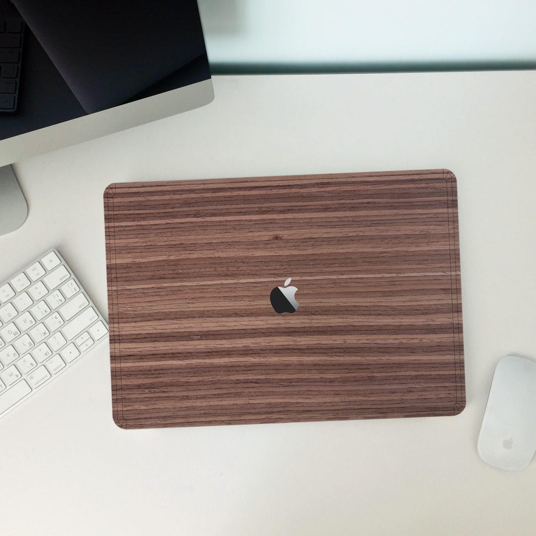 Walnut Computer Case Real Wood MacBook Cover, Multiple Sizes for All Models, Walnut Laptop ...