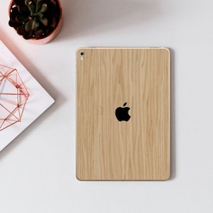 Light Oak Wood iPad Skin, Natural Wooden Tablet Decal, Eco Friendly Wood Wrap, iPad Air Mini 9.7 10.5 Skin, Organic Minimal Style