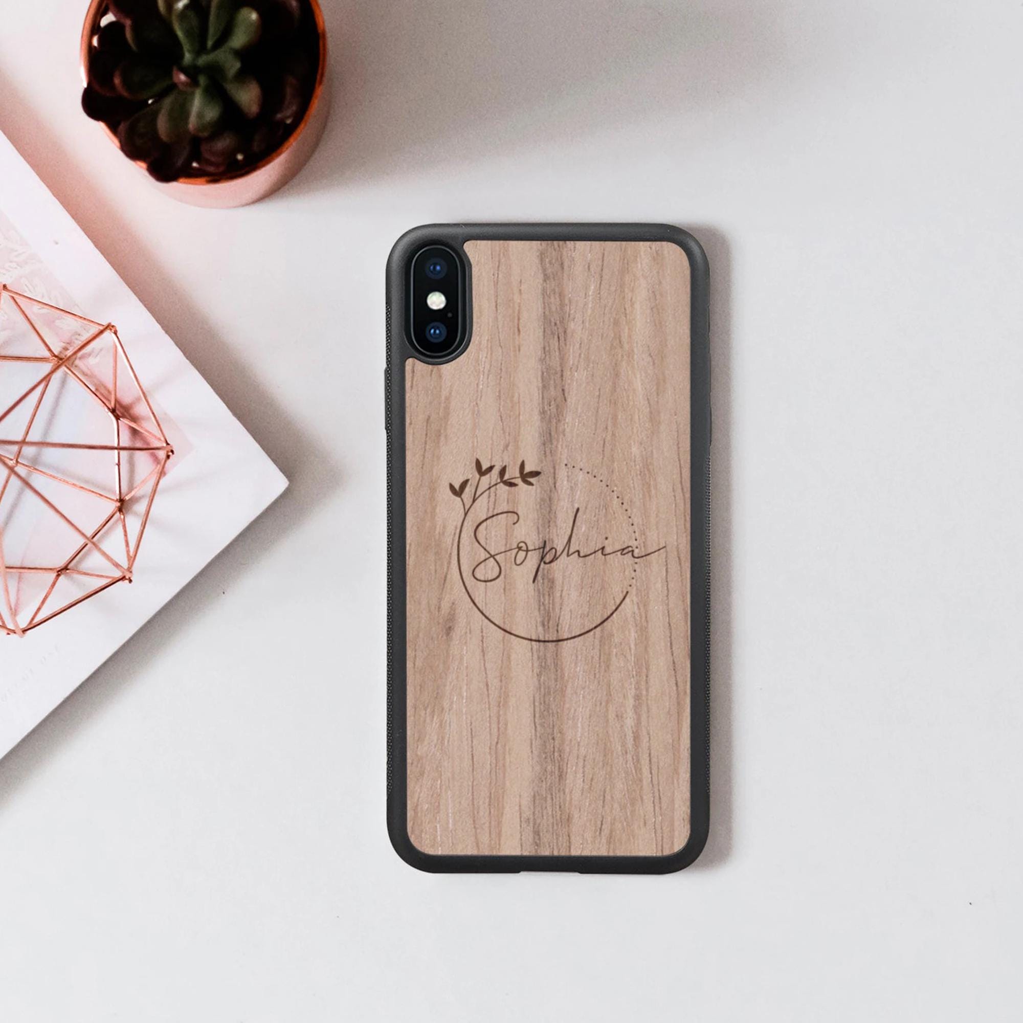 Personalized iPhone Case, Custom Phone Cover, Wood iPhone Case, Engraved Phone Case, Rustic Cover, Stylish Case, Personalized Tech Gift