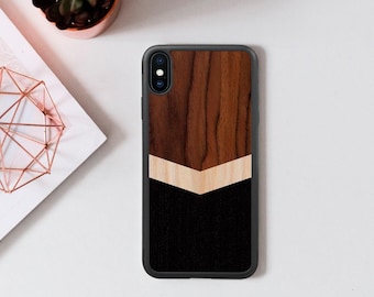 Natural Wood iPhone Case, Chevron Natural Wood and Silicone Case For iPhone, Wood Iphone 12 Case Custom, Wood Phone Case Iphone, iPhone Pro