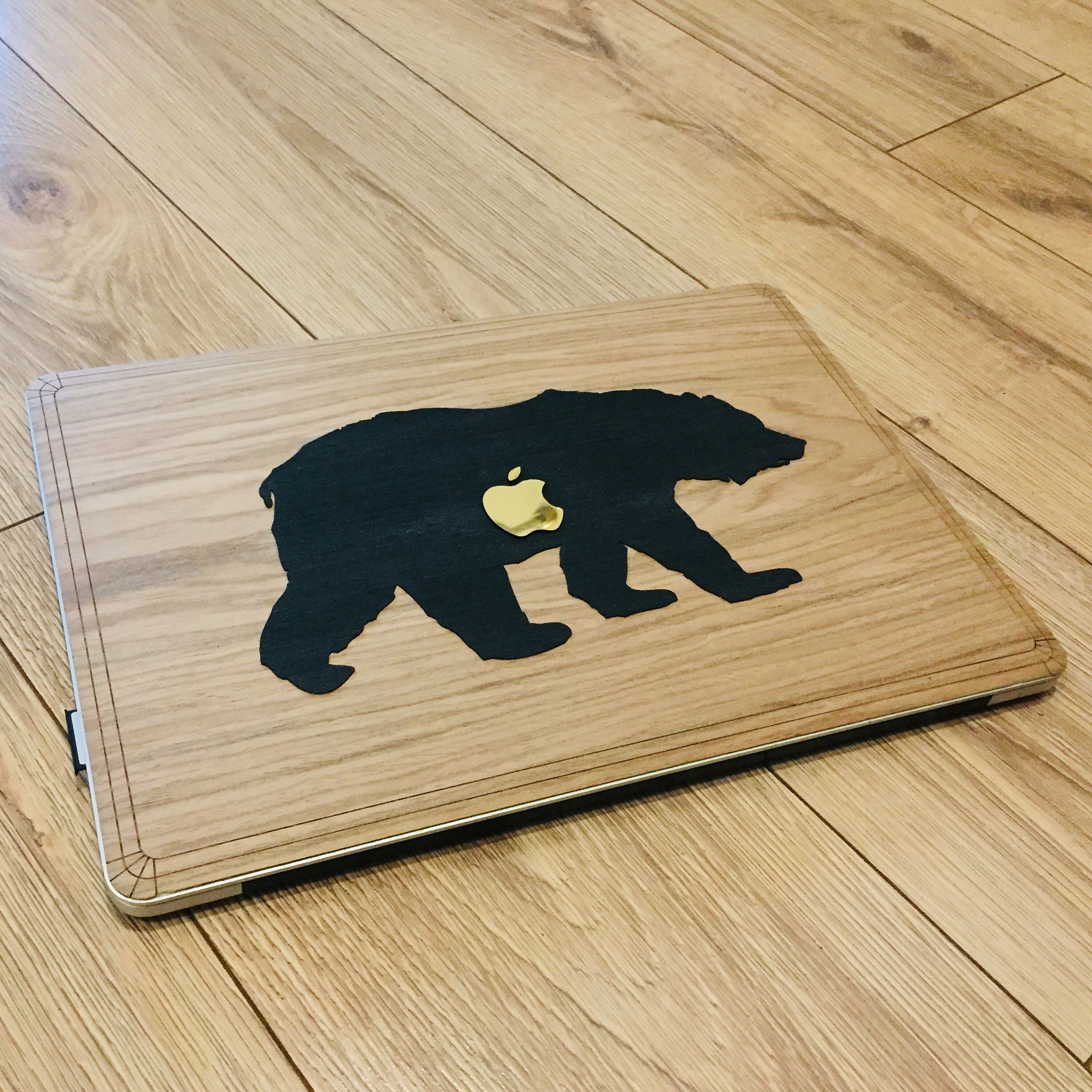 Custom Natural Wood Bear Macbook Pro 13 Macbook Air 13 Case Etsy