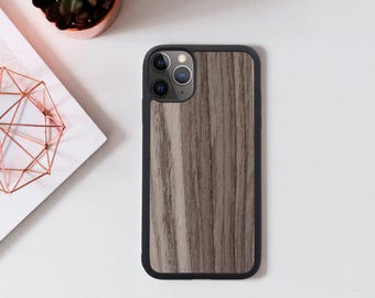 Étui pour iPhone en bois fait main, Étui organique pour iPhone, Étui respectueux de l'environnement, Revêtement en bois naturel, Étui mince antichoc, Plusieurs modèles disponibles
