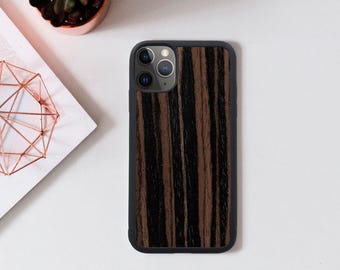 Real Wood iPhone Case, Rustic Wood iPhone Skin, Wood and Silicone iPhone Case