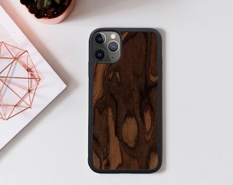 Wood Phone Case, Natural Wood and Silicone Case, iPhone 15, iPhone 14, iPhone 13, iPhone 12, iPhone 11, iPhone X, Mini, Pro, Max, Plus