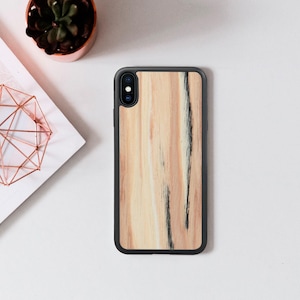 Naturholz iPhone Fall, schützendes Holz + schwarzes Silikon Fall 16 Pro Max, 15 Plus, 15 Pro, 14 Pro, 13 Mini, 13 Pro, 12, 11, SE, XR, XS