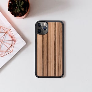 Natural Timber IPhone Shell, Organic Back Cover, Real Wood Phone Case, Rustic Phone Protector, Christmas Gift