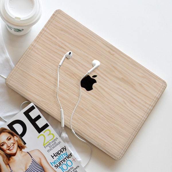 Decalcomania Legno Vero Legno Rovere Naturale Legno Macbook Pro 13 Custodia Macbook Air 13 Custodia Planked Quercia Legno Macbook Skin Macbook 15 Pro Mac Legno Adesivo