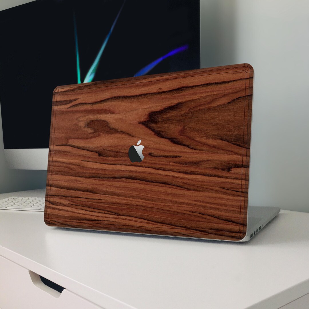 Premium Wooden Wrap for Macbook, Laptop Wooden Skin, Slim Protective ...