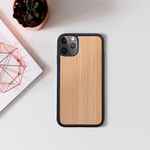 Handmade Wooden iPhone Case, Organic iPhone Case Gift, Natural Wood Phone Cover, Slim Protective Case, Available in Multiple Sizes