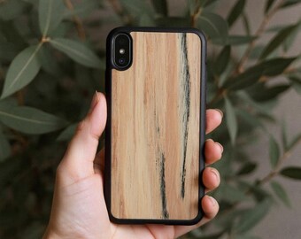 Étui pour iPhone en bois fait main, étui pour iPhone en bois naturel, peau d'iPhone en bois rustique, étui pour iPhone pour tous les modèles, cadeau coque pour iPhone respectueux de l'environnement