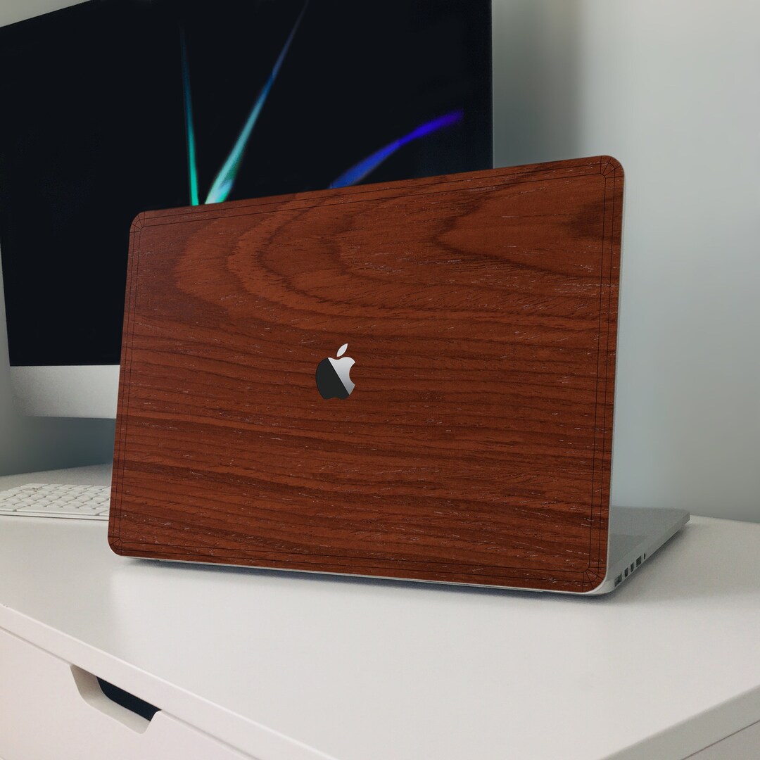 Mahogany MacBook Skin, Eco Wood Laptop Cover, Protective Shell Wrap - Etsy