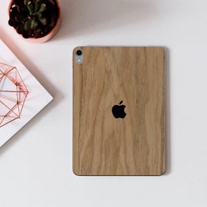 Walnut Wood iPad Skin, Real Wooden Decal Sticker, Thin Adhesive Wrap for iPad Pro Air Mini, Handmade iPad Skin