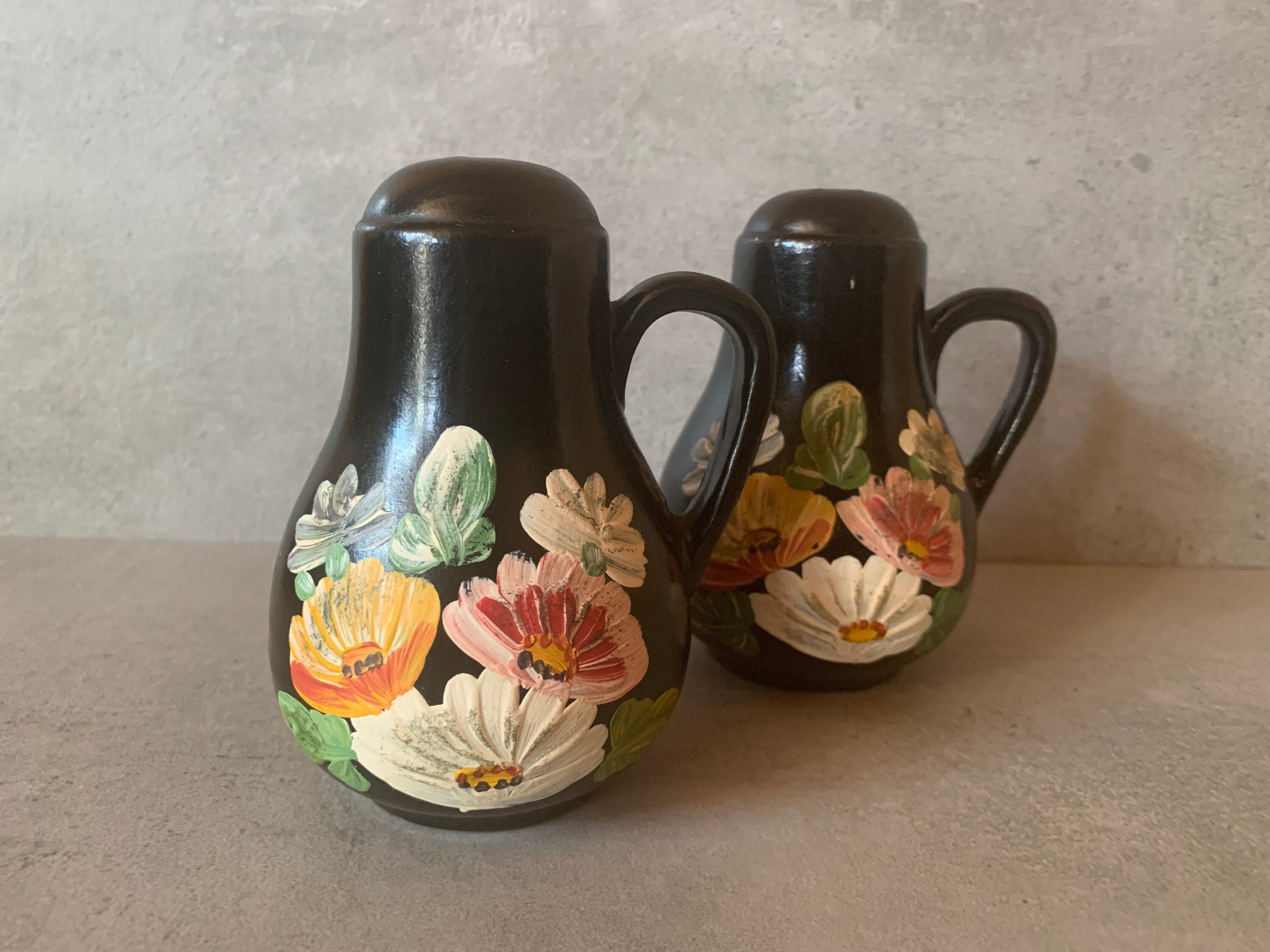 Vintage Hand Painted Salt and Pepper Etsy