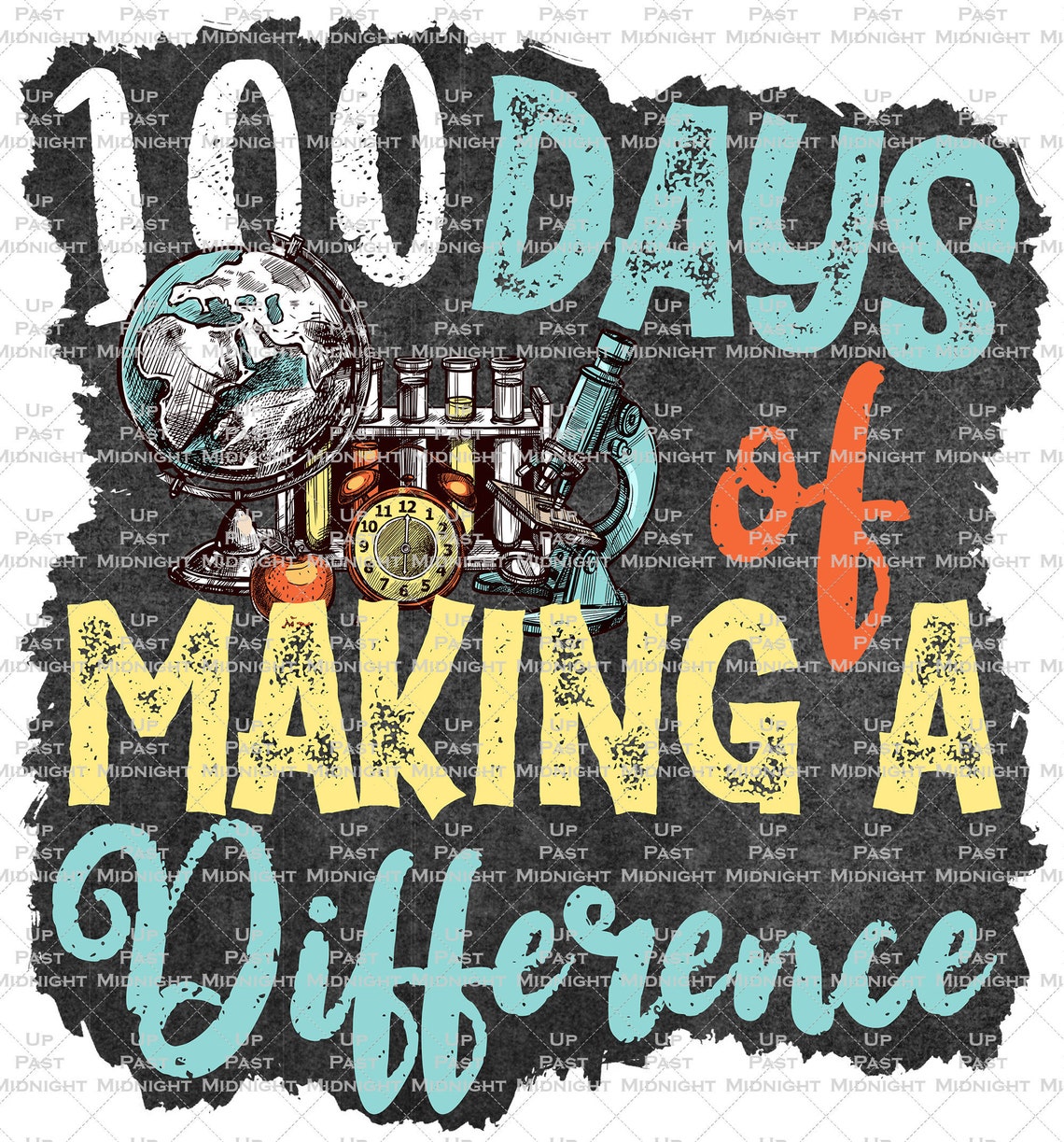 100 Days Of Making A Difference Png File Teacher PNG | Etsy