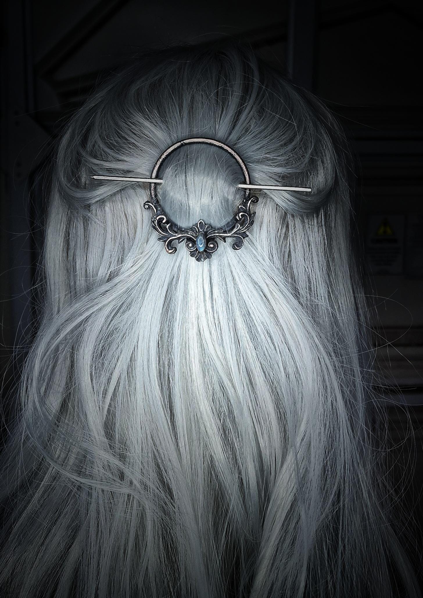 Silver Coated Copper Moonstone Hair Pin - Etsy