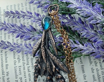 Labradorite lavender necklace