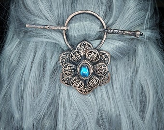 Labradorite hair pin