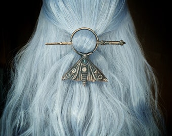 Labradorite Moth hair pin