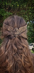 Woodland Owl Back Crown – Fantasy Hair Crown – Elven Owl Hair Piece – Nature Inspired Statement Headpiece