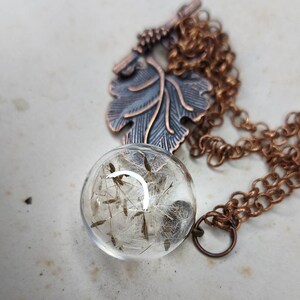 Dandelion seed necklace