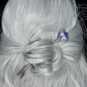 Chunky Amethyst hair stick