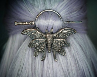 Copper Made to order Fantasy Moth hair pin / brooch