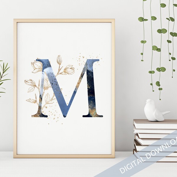 Letter M Wall Art Etsy