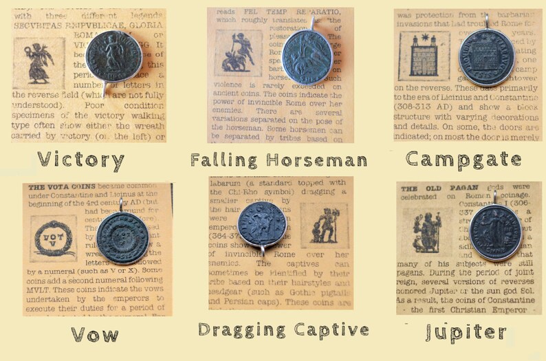 Custom Fitted Emperor Carus with Eagle ANCIENT ROMAN Vintage Coin Necklace about 1700 Yrs Old