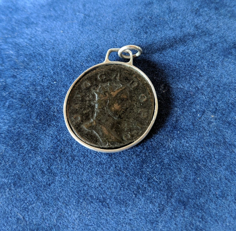 Custom Fitted Emperor Carus with Eagle ANCIENT ROMAN Vintage Coin Necklace about 1700 Yrs Old