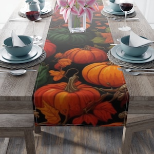Halloween Decor voor Keuken Eettafel De Pompoen Patch Tafelloper Herfst Tafelloper voor Keuken Eetkamer Herfst Kleurrijke Decor