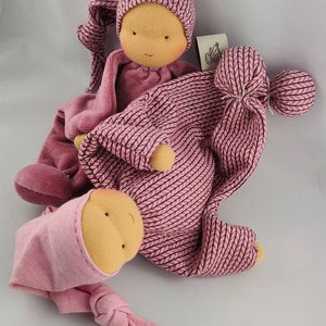 Cuddly doll with pointed hat - rag doll in Waldorf style
