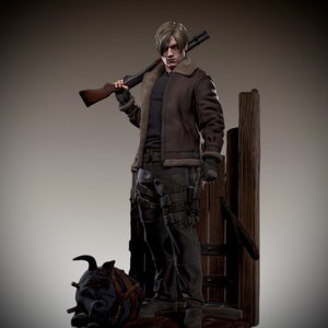 Leon Kennedy RE4 Figure Resident Evil 4 Leon Kennedy Figure Leon RE4 Remake Figure image 2