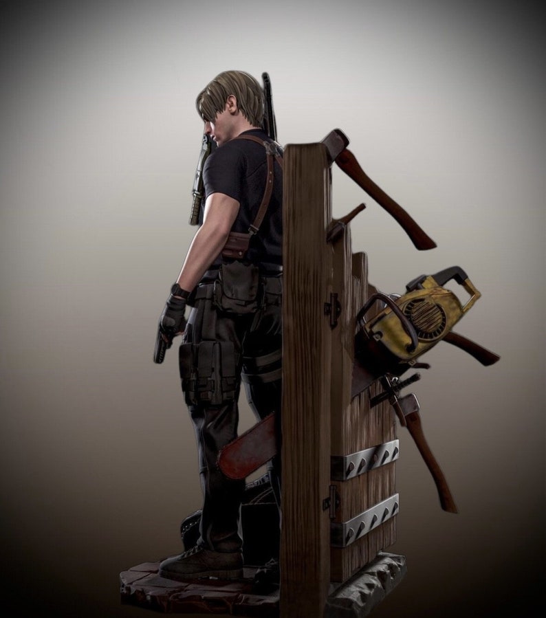 Leon Kennedy RE4 Figure Resident Evil 4 Leon Kennedy Figure Leon RE4 Remake Figure image 5