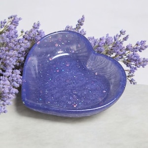 Handmade Heart Shaped Resin Trinket Dish