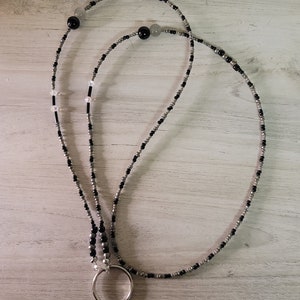 Handmade Beaded Lanyard by Crystal Sage Boutique, non-breakaway pullover necklace for Lanyard, ID, Badge, Keys and Phone