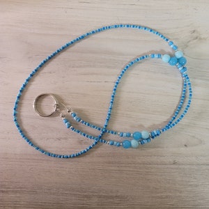 Handmade Beaded Lanyard by Crystal Sage Boutique, non-breakaway pullover necklace for Lanyard, ID, Badge, Keys and Phone