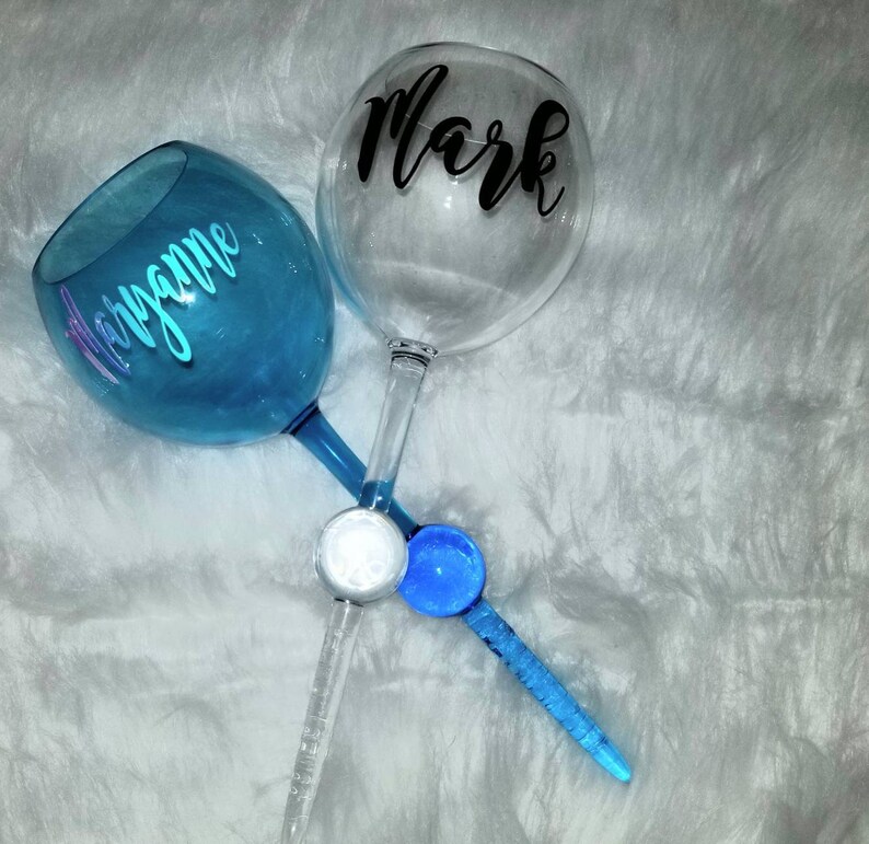 Personalized Floating Wine Glasses / the Beach Glass ® Etsy
