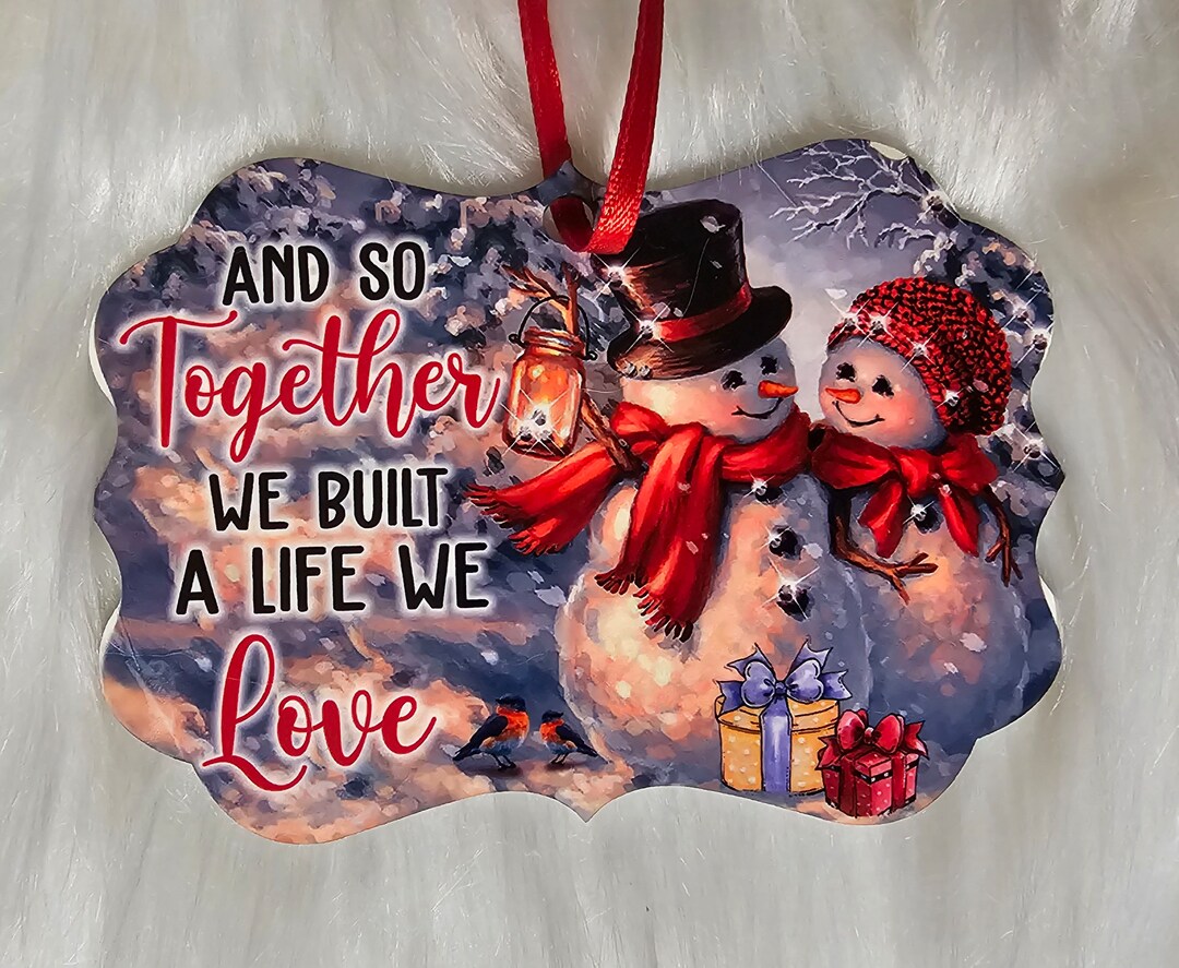 Christmas Oranment Snowman Family Etsy