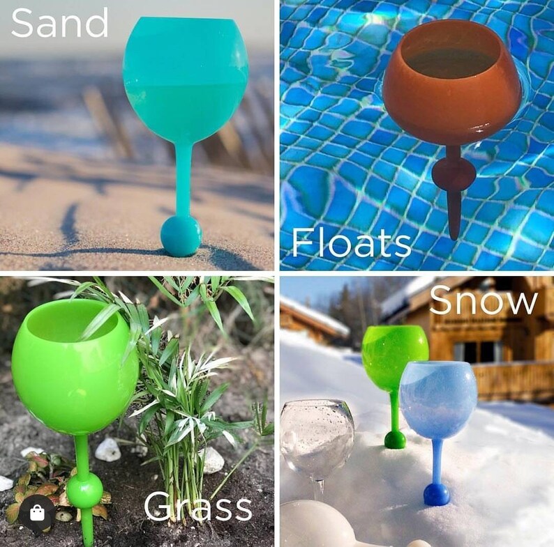 Personalized Floating Wine Glasses / the Beach Glass ® Etsy