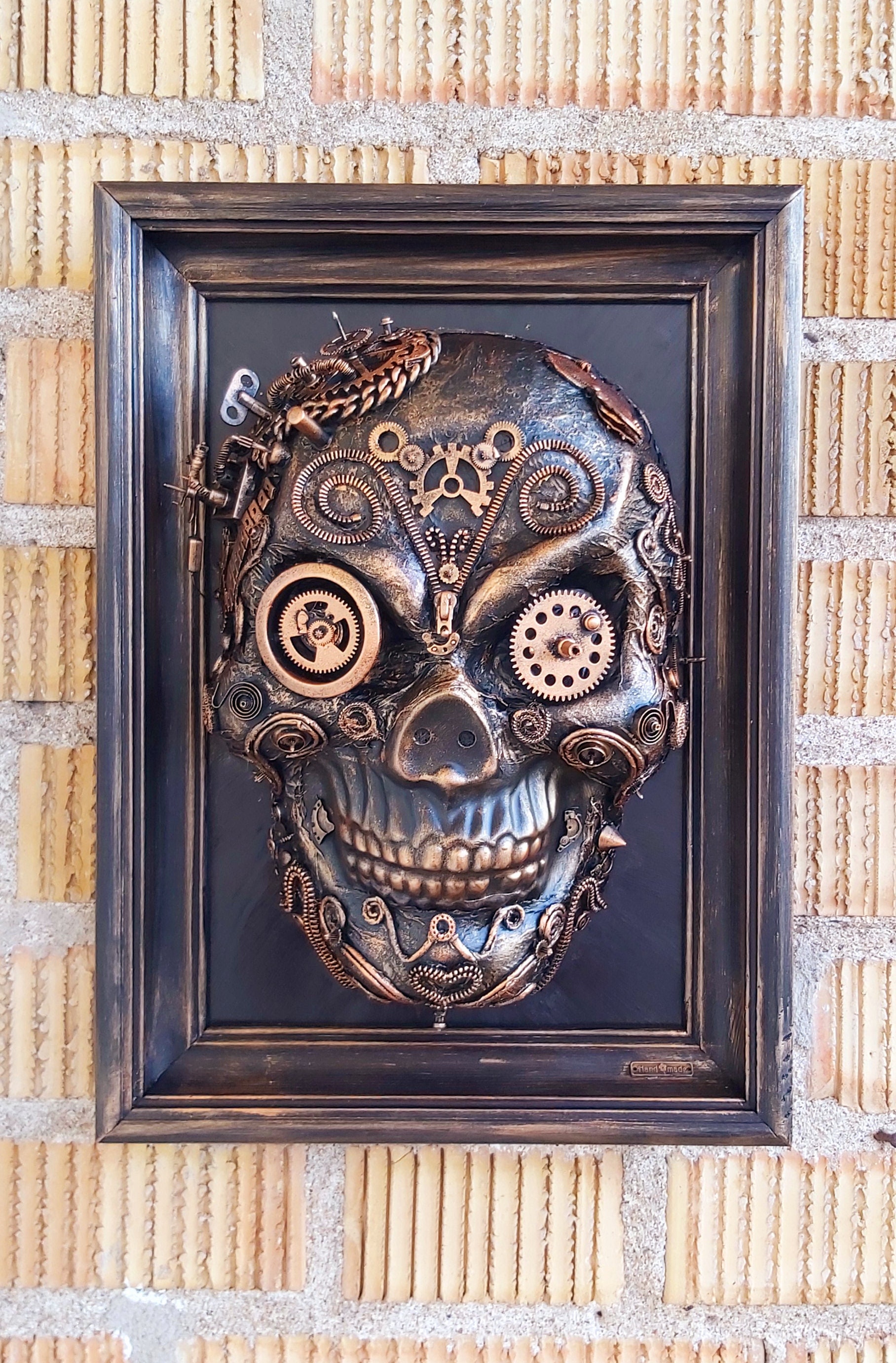 Candy skulls sweet deart hand crafted resin desktop coin bank red skull skeleton 