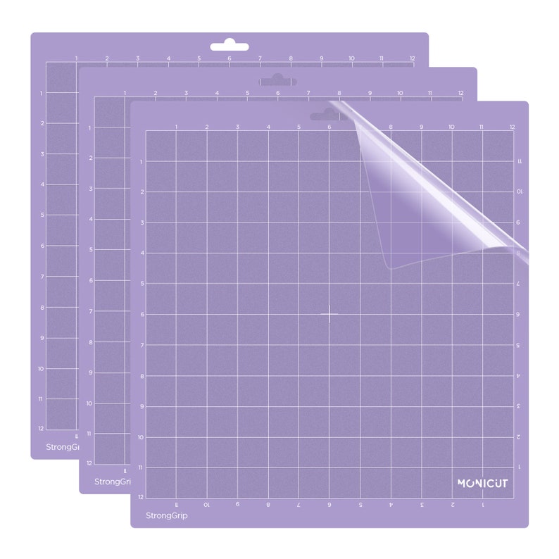 Scrapbooking Monicut Adhesive Mats for Quilting All Arts Sewing 12x12 Strong-Grip Craft Cutting Mat for Silhouette Cameo 321 3 Pack