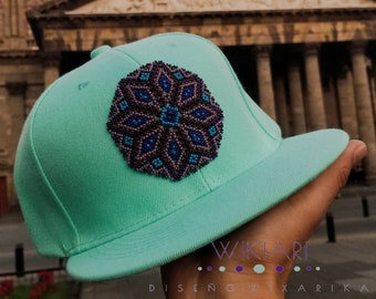 Snapback Caps Cap Artisan Huichol Wixárika Mexican Art Handmade